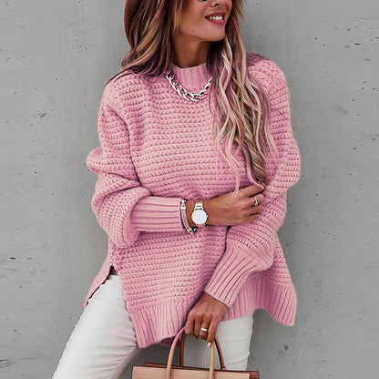 Sofia | Elegante Pullover met Halfhoge Hals - Gebreide Herfsttrui