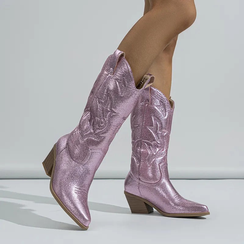 Angela | Cowboy-Stiefeletten im Vintage-Stil für Damen