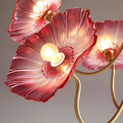 LumiereVive – Blumenkronleuchter aus Muranoglas 