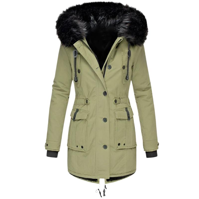 Emma | Warme Parka met Bontkraag voor de Koude Herfst- en Winterdagen