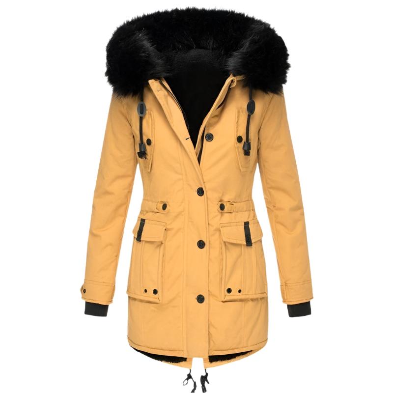 Emma | Warme Parka met Bontkraag voor de Koude Herfst- en Winterdagen