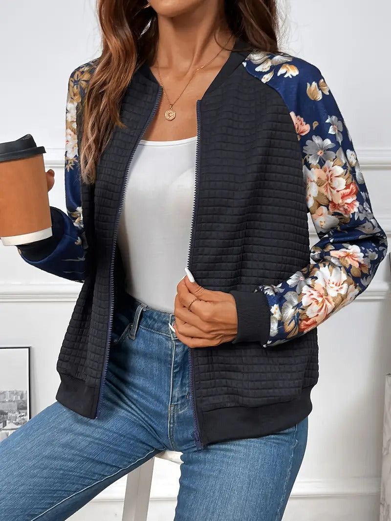 Rosita – Modische Bomberjacke mit Blumenmuster