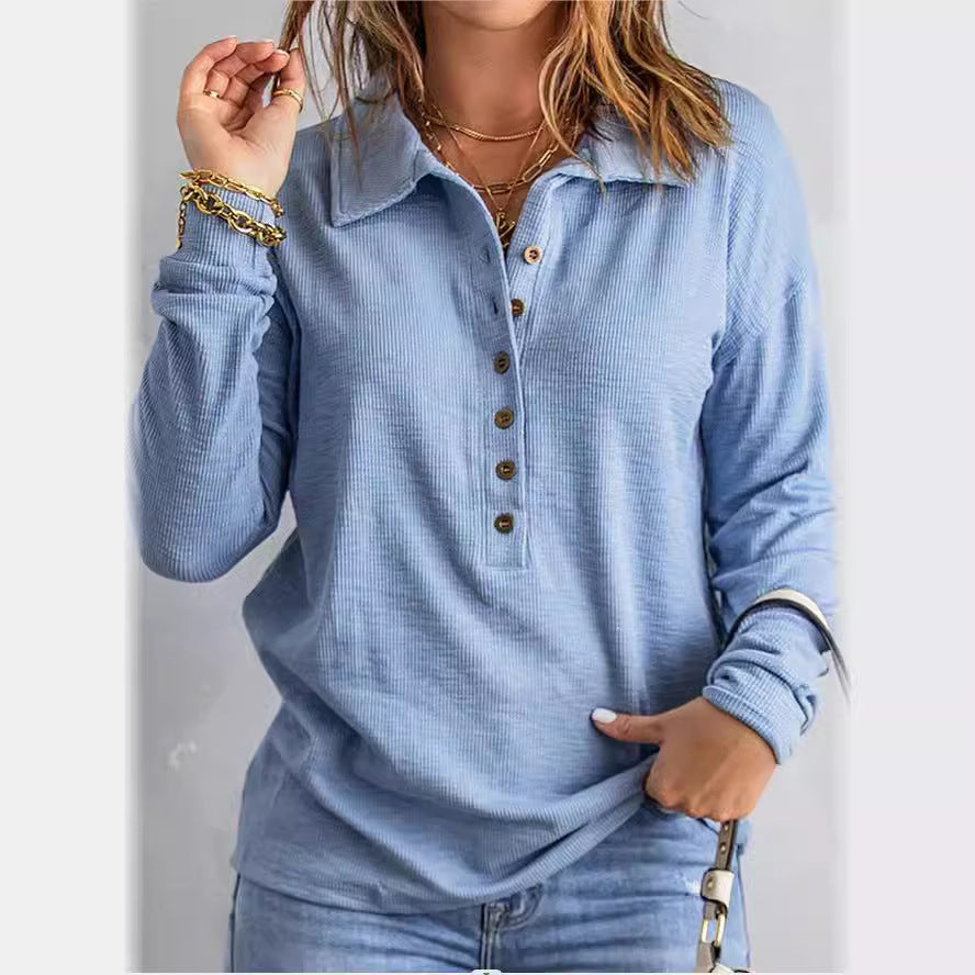 Indy - Stijlvolle Knoopsluiting Longsleeve