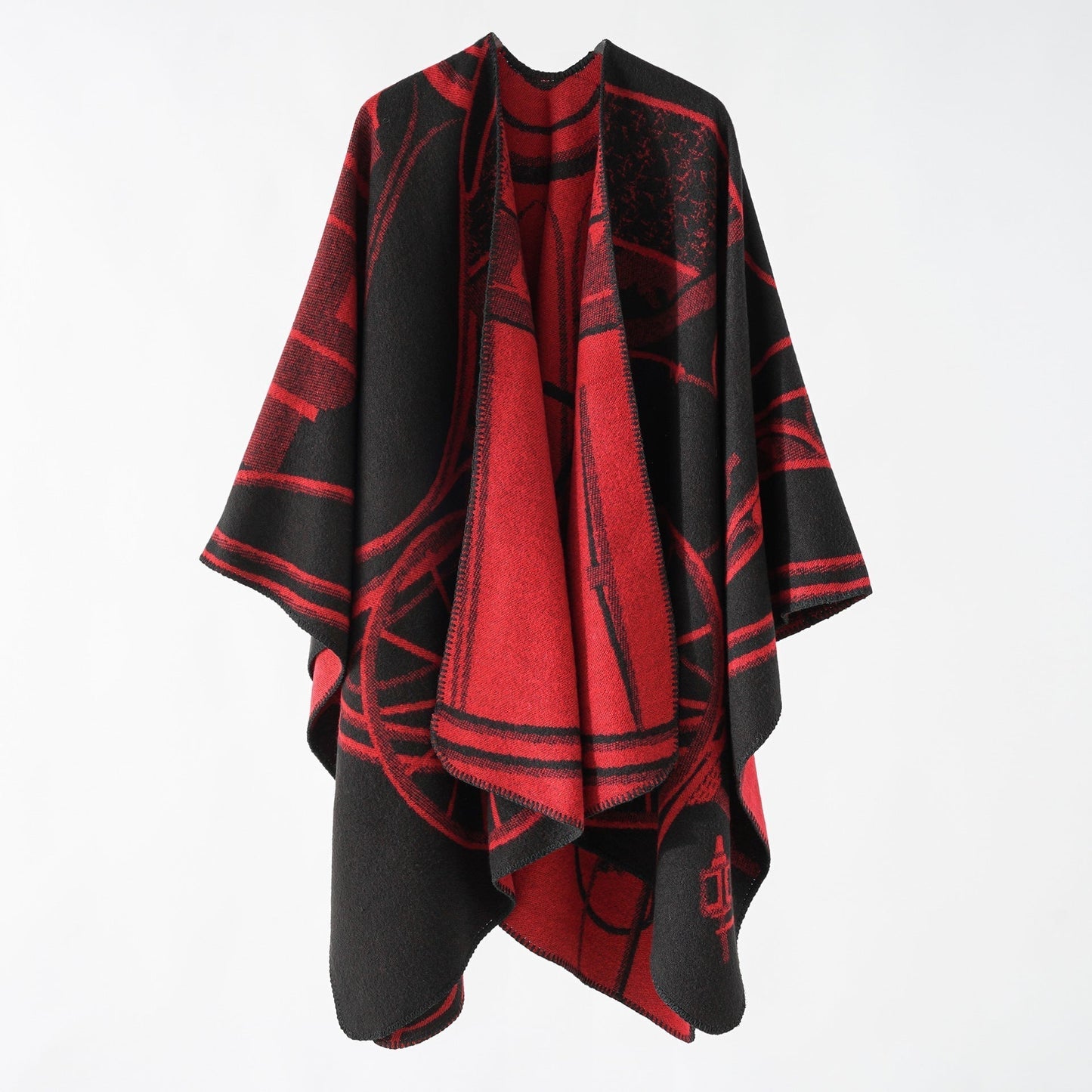 Natah – Gemusterter offener Poncho