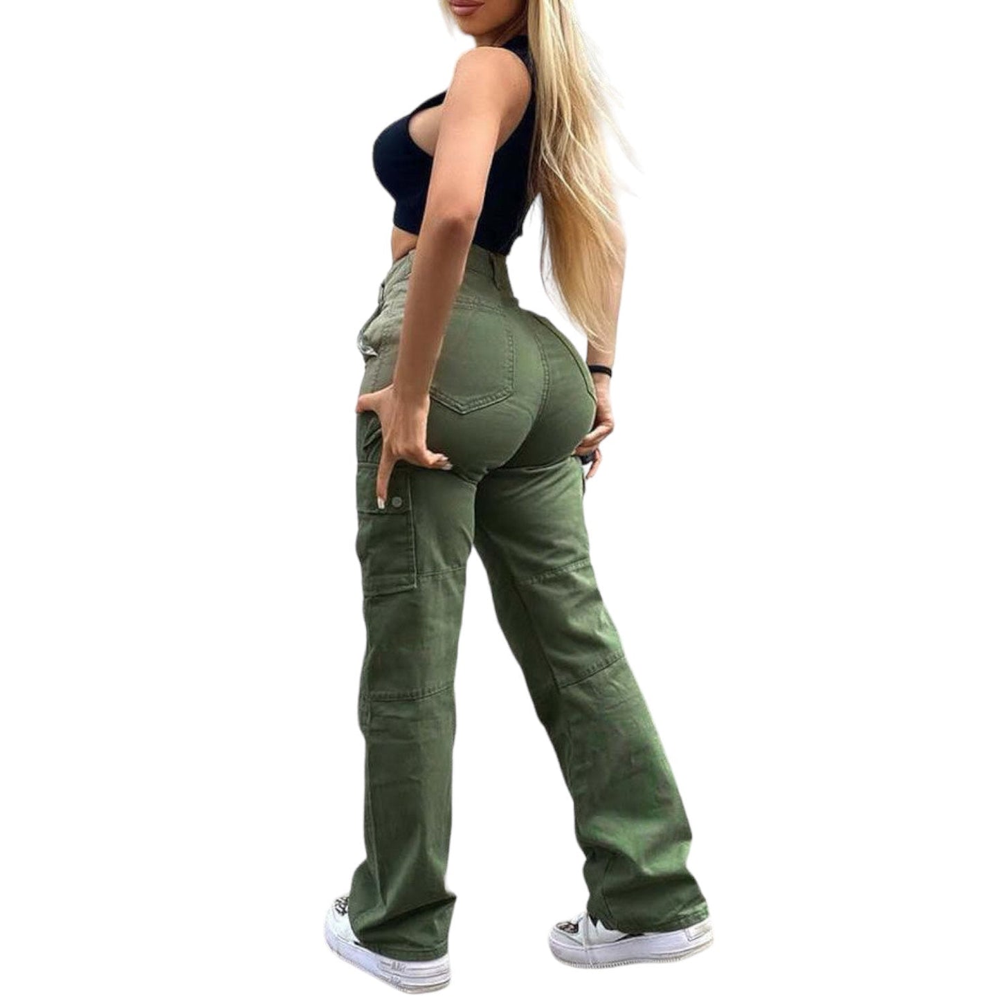 Sanne | Stijlvolle Cargo Broek met Hoge Taille voor een Comfortabele Pasvorm