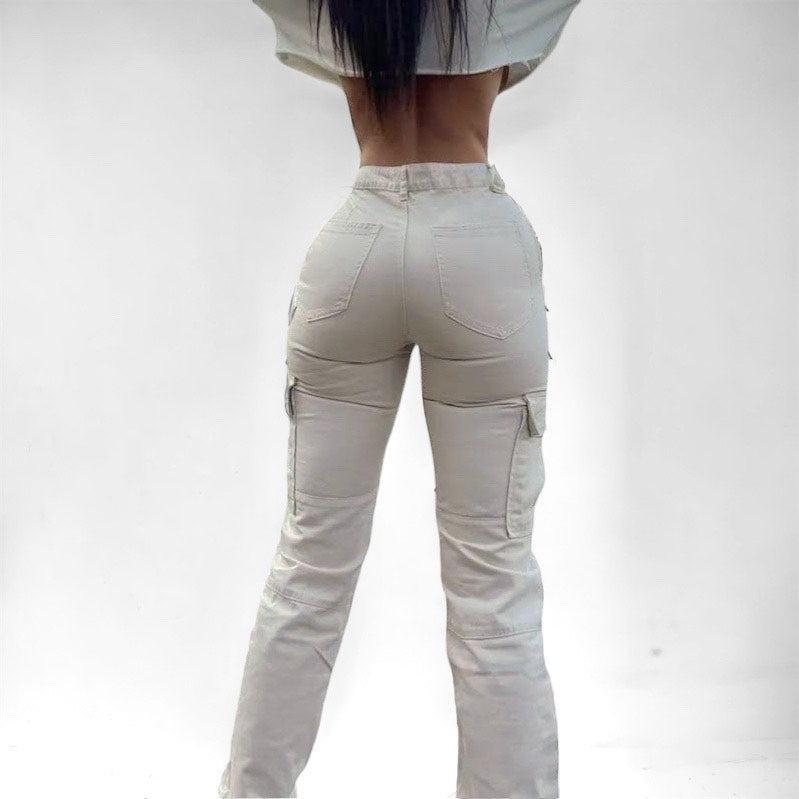 Sanne | Stijlvolle Cargo Broek met Hoge Taille voor een Comfortabele Pasvorm
