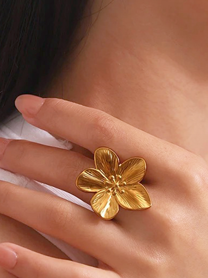 Rianne Flower Blossom Statement-Ring Gold