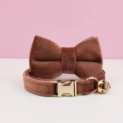 Velvet Cat Collar | Gepersonaliseerde halsband met naamplaat