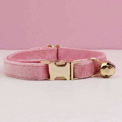 Velvet Cat Collar | Gepersonaliseerde halsband met naamplaat