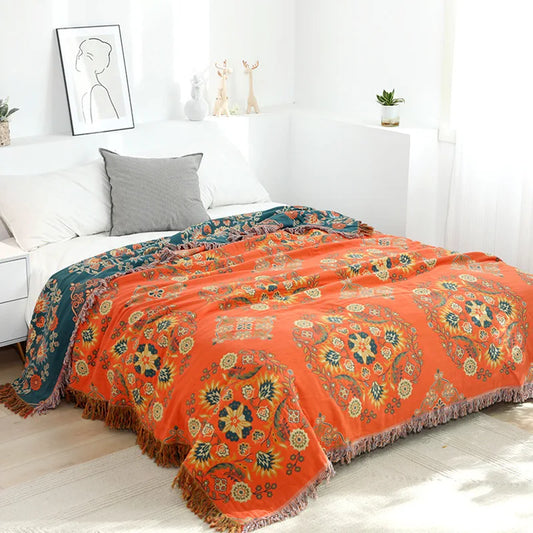 Boho-Decke – elegante und bequeme Baumwolldecke