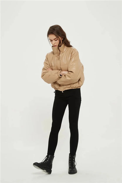 Cropped Puffer Jacket Dames