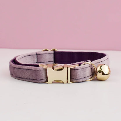 Velvet Cat Collar | Gepersonaliseerde halsband met naamplaat