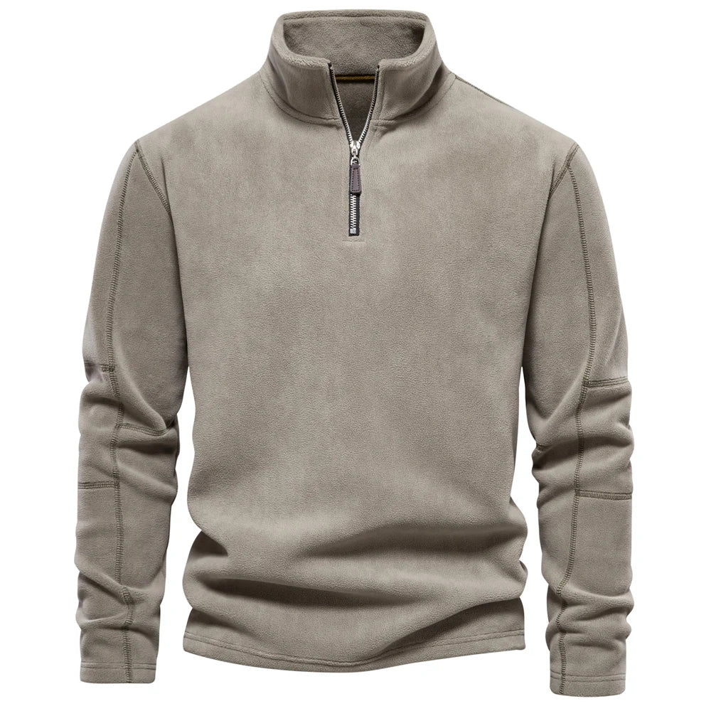 Warme fleece half-zip