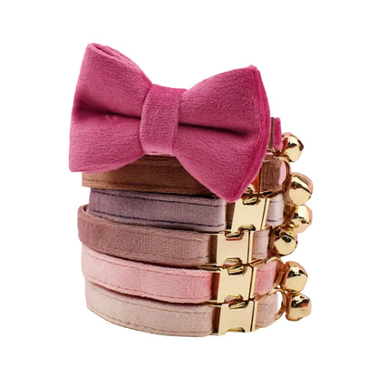 Velvet Cat Collar | Gepersonaliseerde halsband met naamplaat