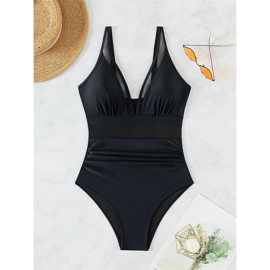 SheCurve | Mesh Tummy Control Swimsuit