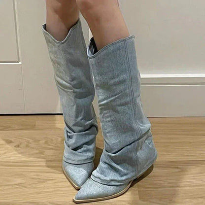 Aurora | Winterfeste Jeansstiefel für Wärme und Stil 