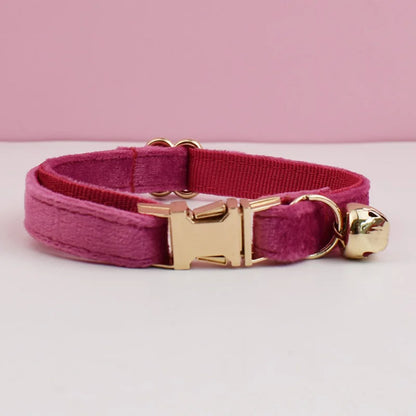 Velvet Cat Collar | Gepersonaliseerde halsband met naamplaat