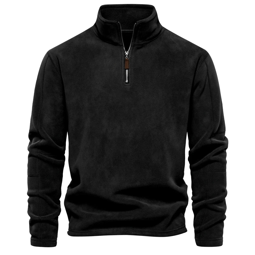 Warme fleece half-zip