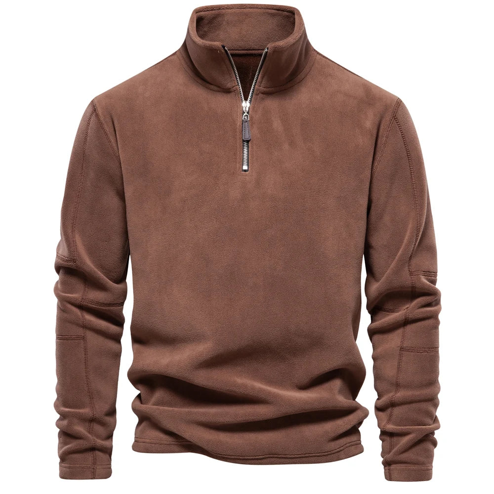 Warme fleece half-zip