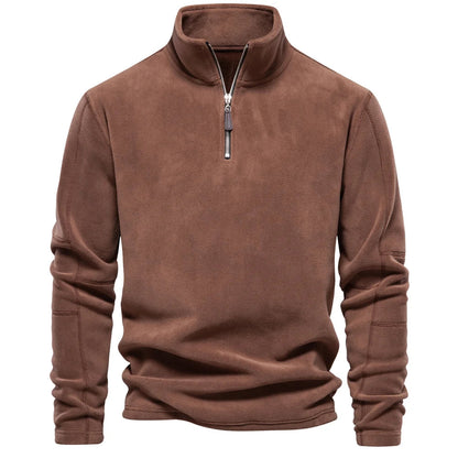 Warme fleece half-zip