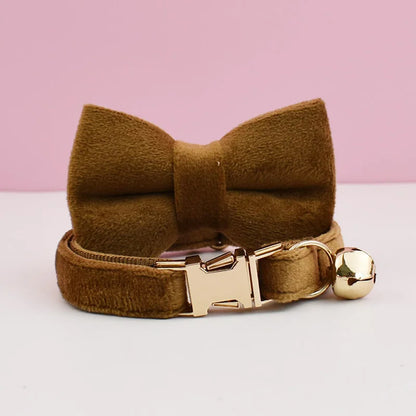 Velvet Cat Collar | Gepersonaliseerde halsband met naamplaat