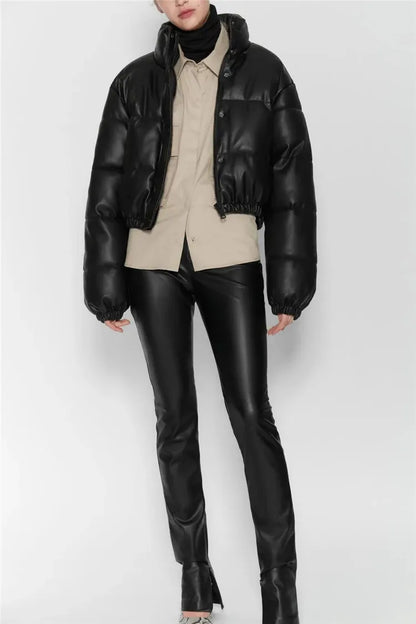 Cropped Puffer Jacket Dames