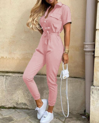 Button Down Jumpsuit