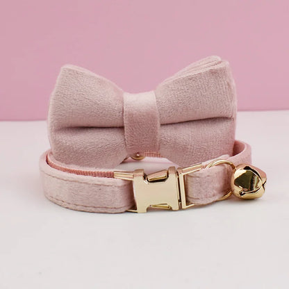 Velvet Cat Collar | Gepersonaliseerde halsband met naamplaat