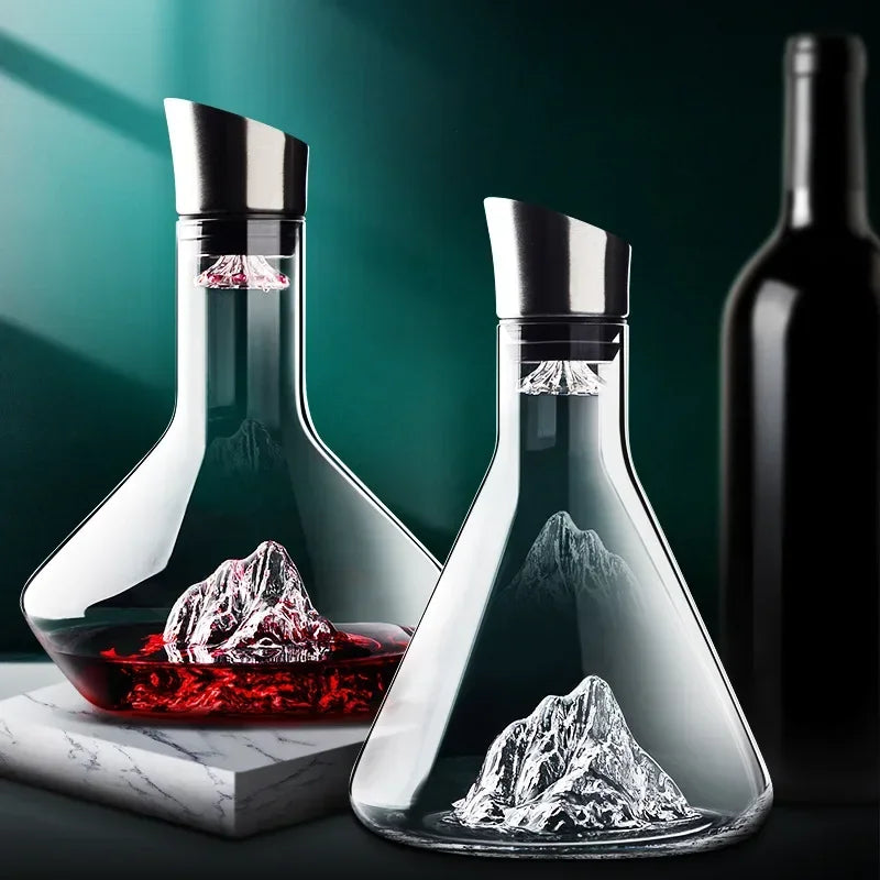 Amber | Luxueuze decanter voor wijn met ijsbergontwerp