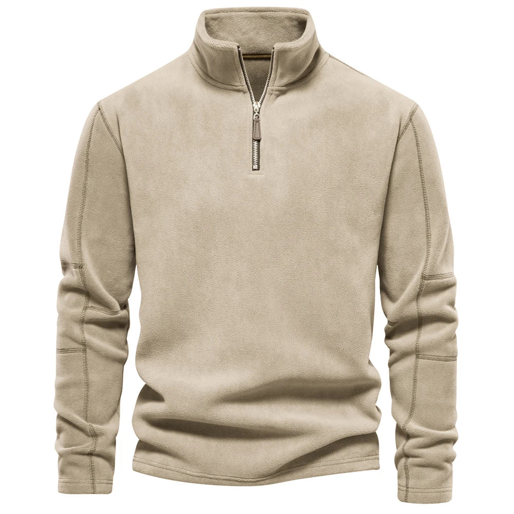 Warme fleece half-zip