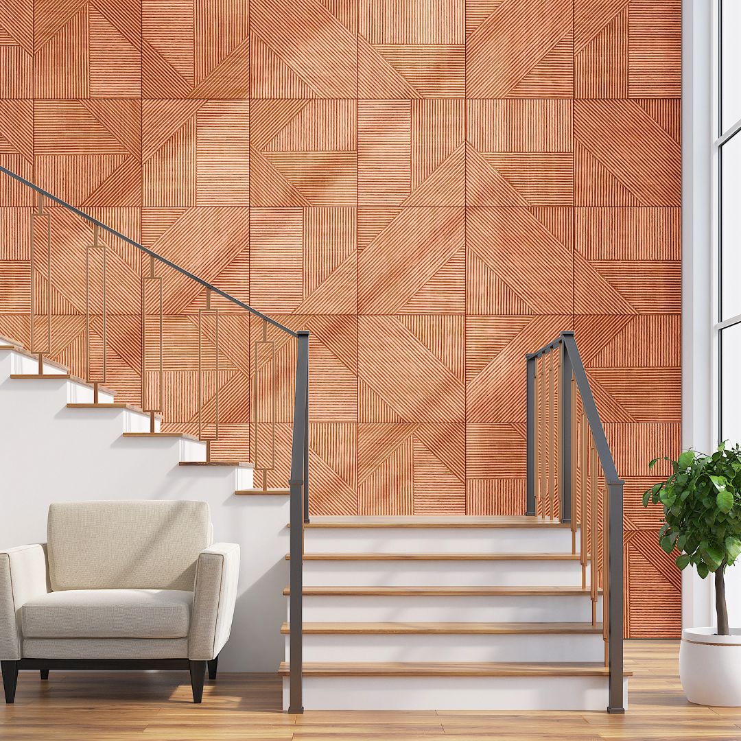 3D Houten Wandpanelen | Interieurdecoratie - Natuurlijke Elegant