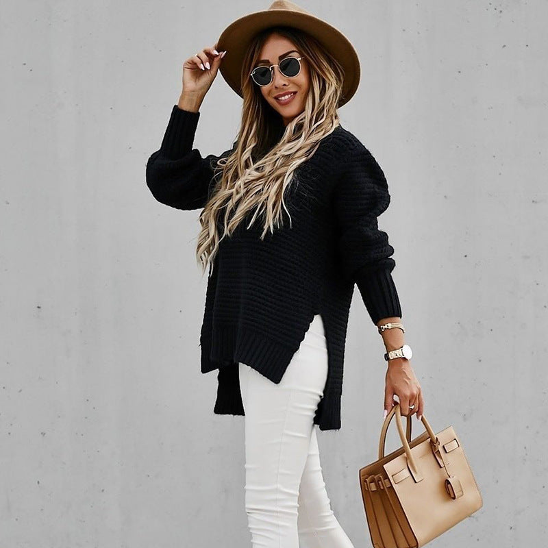 Sofia | Elegante Pullover met Halfhoge Hals - Gebreide Herfsttrui