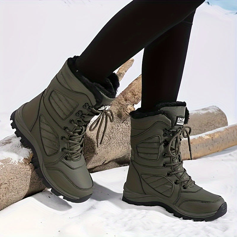 Isabelle – Winter-Schneestiefel für Damen, warm gefüttert, rutschfest, Mikrofaser