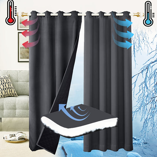 Thickened Winter Thermal Curtains | Beschermt tegen kou en geluid