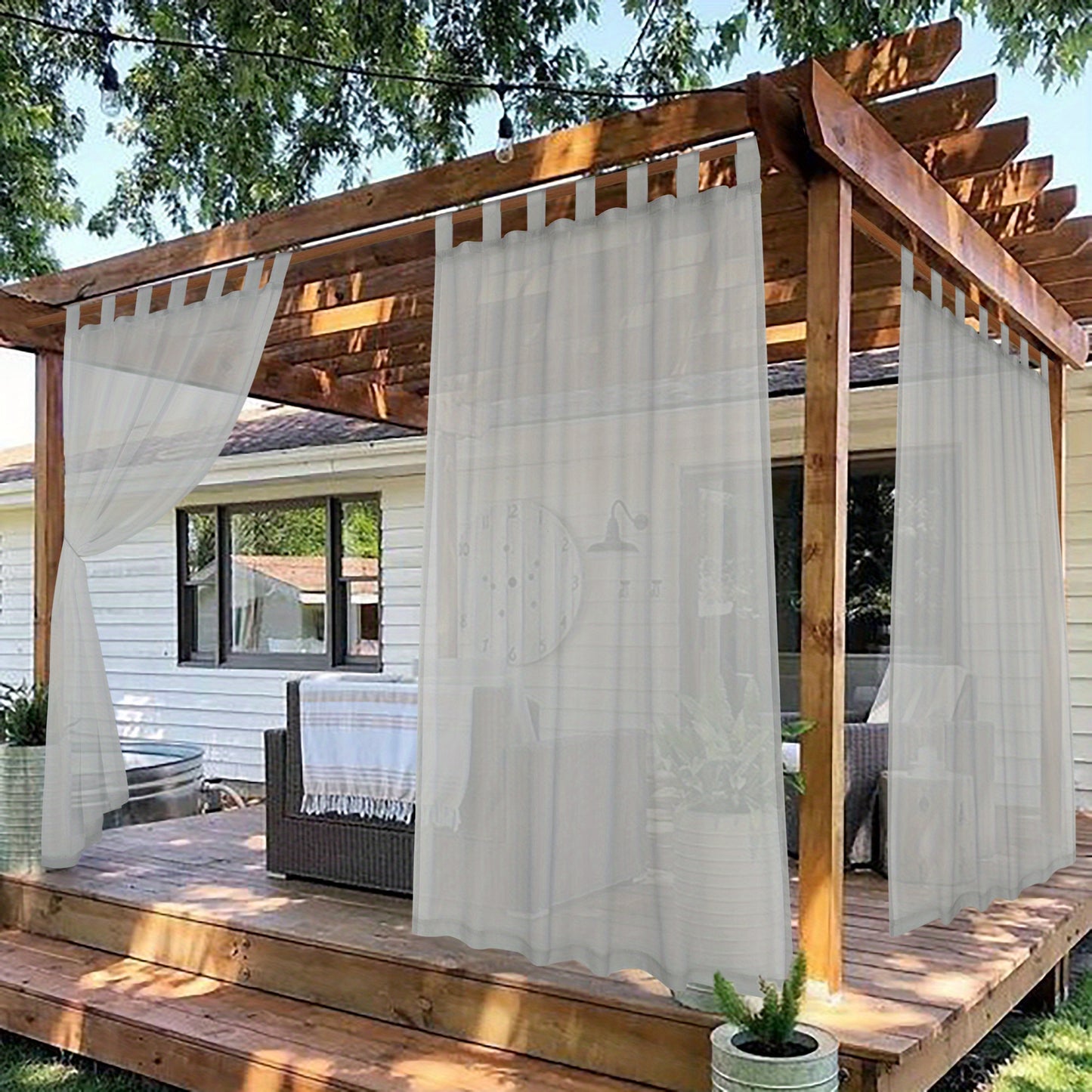 Waterproof Tab Top Sheer Curtain | Elegantie en bescherming voor je ruimte