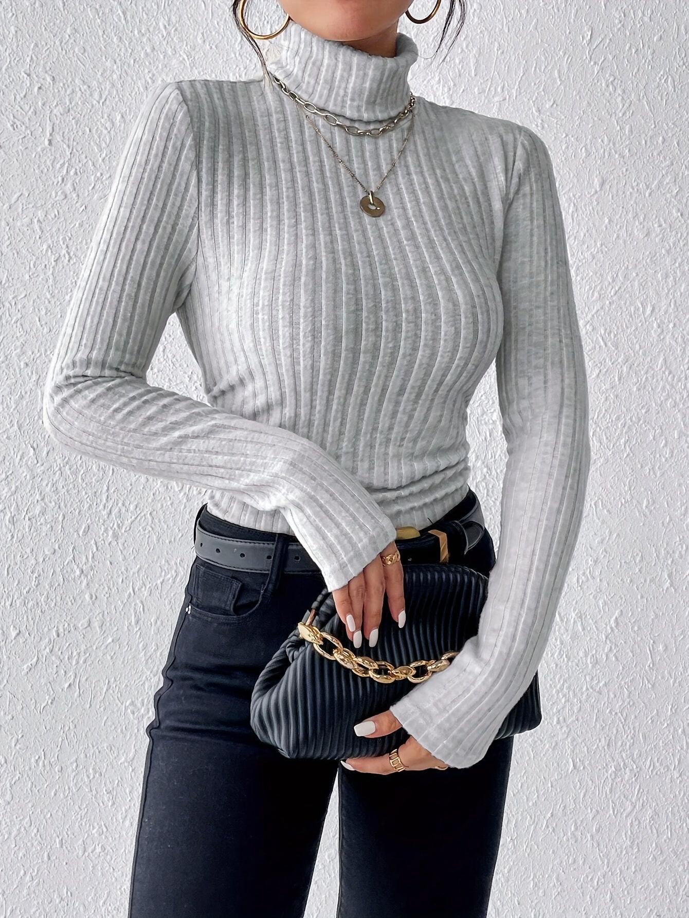 Olivia | Turtle Neck Slim Sweater