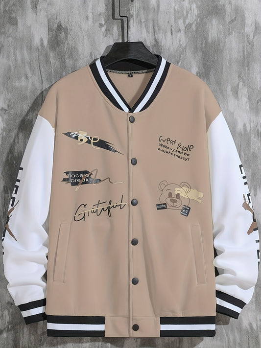 Thomas | College-Jacke mit Buchstaben-Print