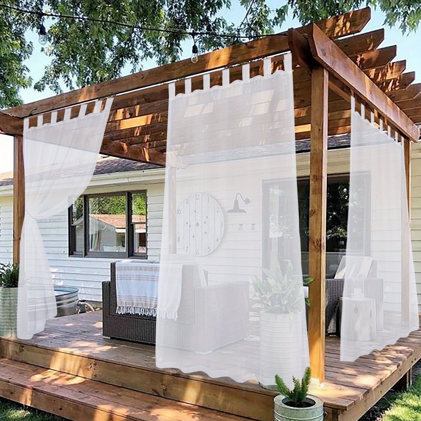 Waterproof Tab Top Sheer Curtain | Elegantie en bescherming voor je ruimte