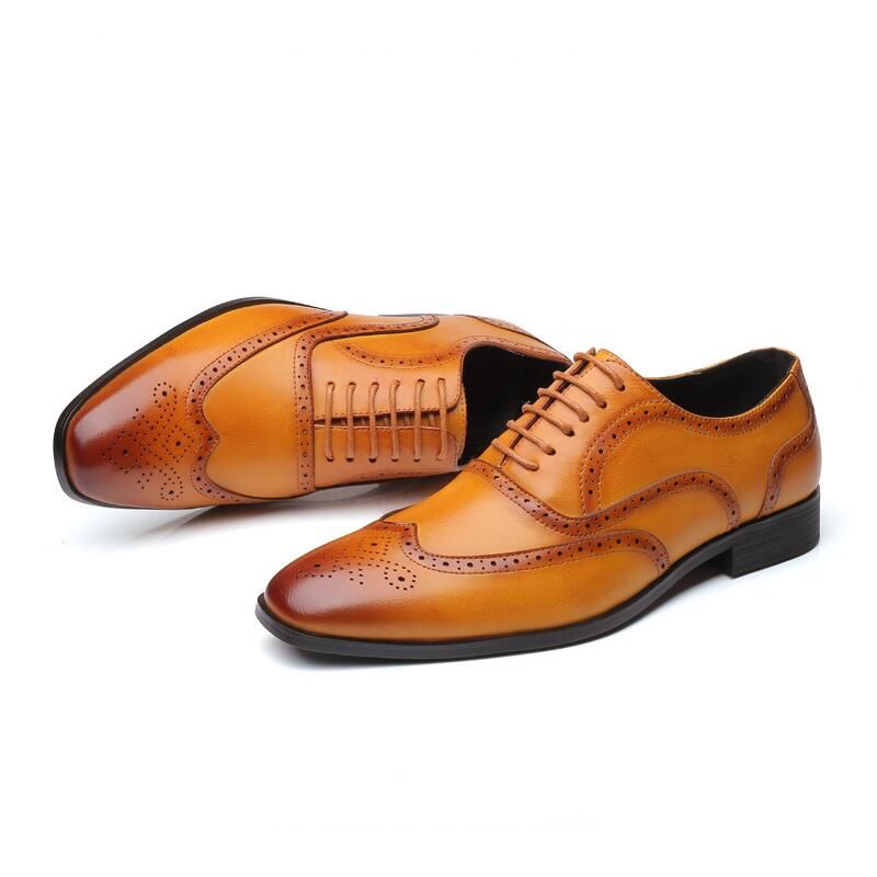 Oliver Heren veterschoenen Klassieke Retro Brogue Schoenen