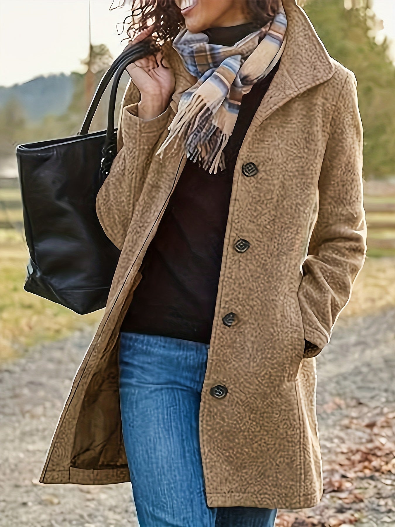 Emma | Elegante enkelknops jas voor dames – perfect voor herfst & winter