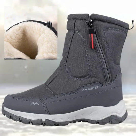 Winterstiefel mit warmem Fleecefutter und Reißverschluss für Herren