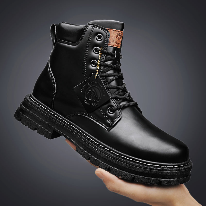 Oliver comfortabele heren veterboots met logo opdruk