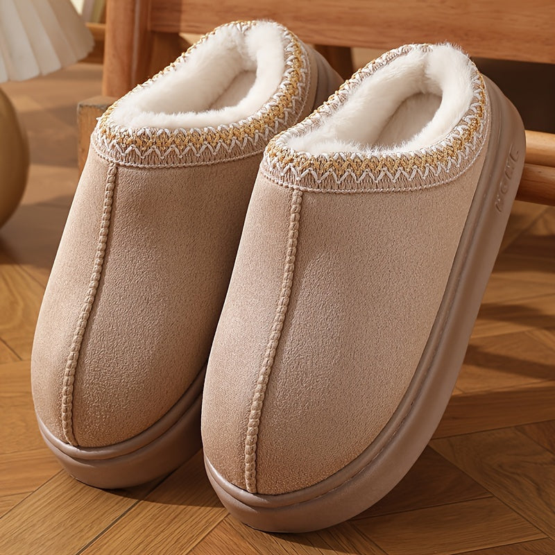 Lena | Warme pluche pantoffels voor dames – antislip en gezellig voor de winter