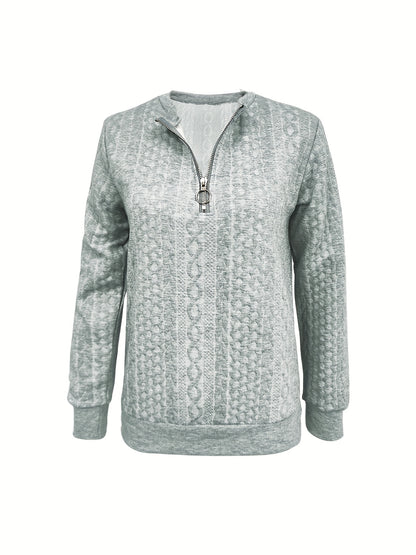 Rebecca | Comfortabele Kwartrits Sweatshirt Voor Herfst & Winter