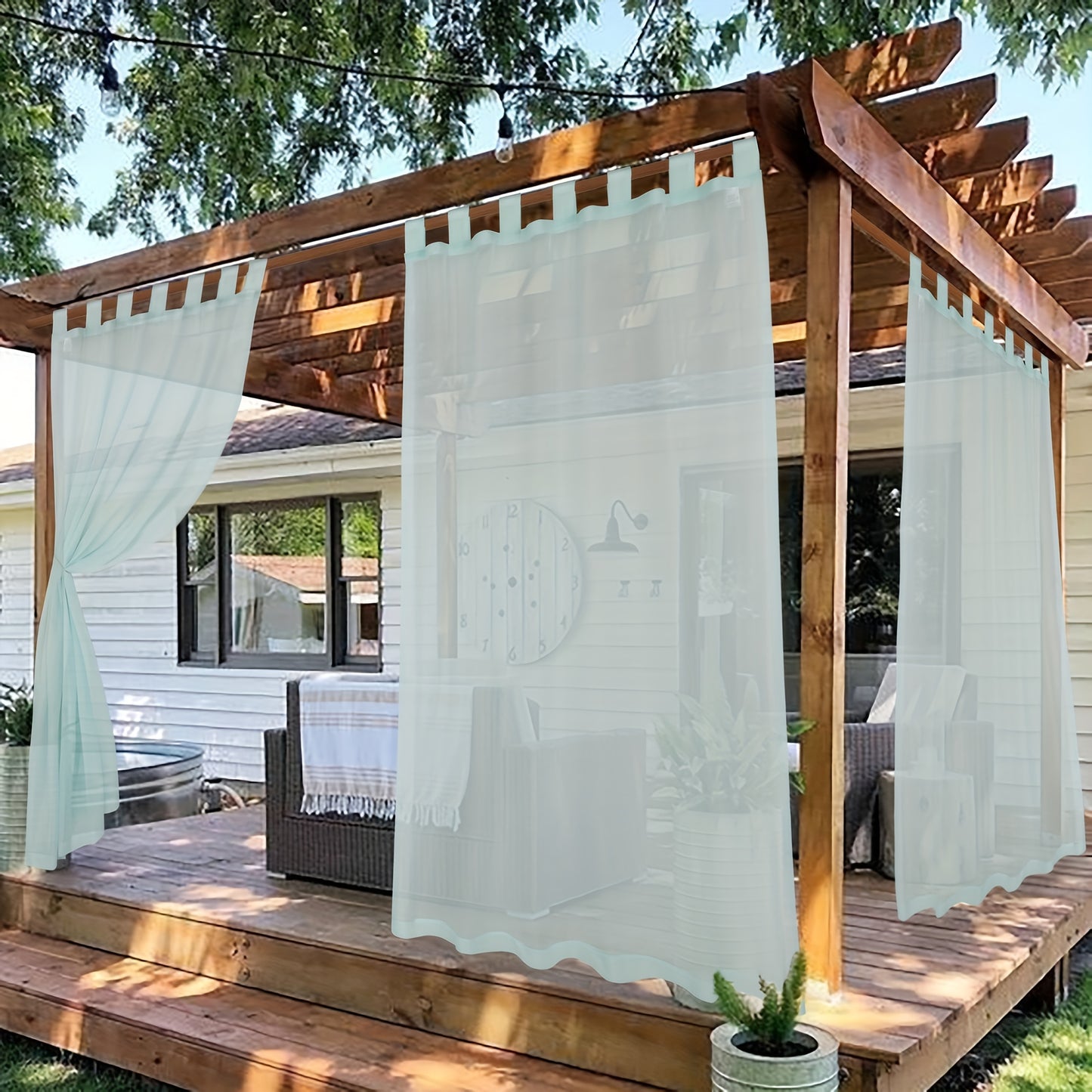 Waterproof Tab Top Sheer Curtain | Elegantie en bescherming voor je ruimte
