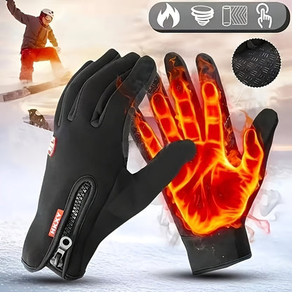 Lucas | Winter-Touchscreen-Handschuhe – winddicht, wasserdicht und warm zum Radfahren, Laufen und Angeln