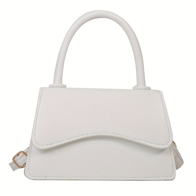 Ella | Stilvolle Mini-Handtasche in einfarbiger Farbe