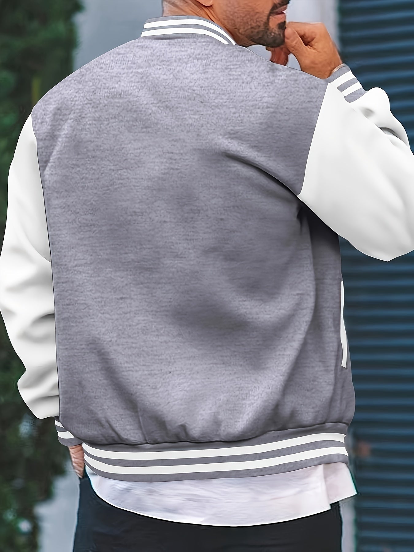 James | Lässige College-Jacke mit Farbblöcken und Baseballkragen