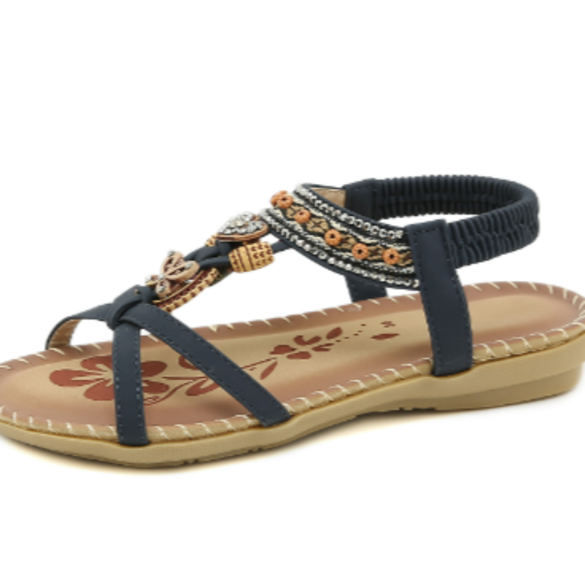 Isabella | Boho Stijl Sandalen met Parelversiering