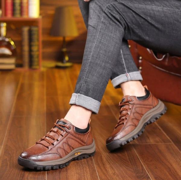 FlexStep - Comfortabele en Waterdichte Orthopedische Leren Schoenen voor Heren